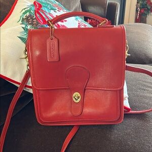 Vintage Coach Station Bag 5130 (Red)Leather Crossbody Bag